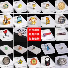 金属徽章定制胸牌胸针定做企业logo校徽司徽胸章定做定制